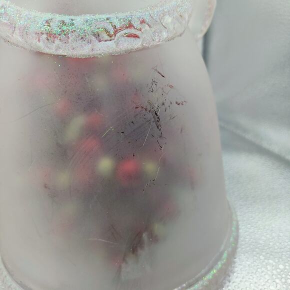 Frosted Santa Figurine with Red & Gold Beads - Picture 5 of 10